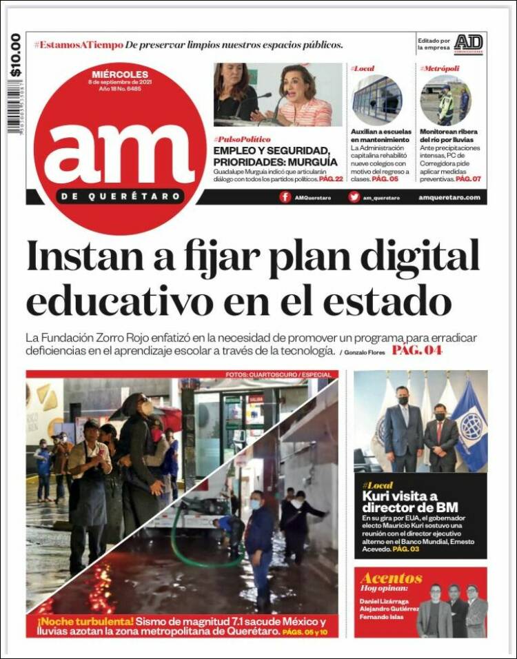 Portada de A.M. Querétaro (M&eacute;xico)