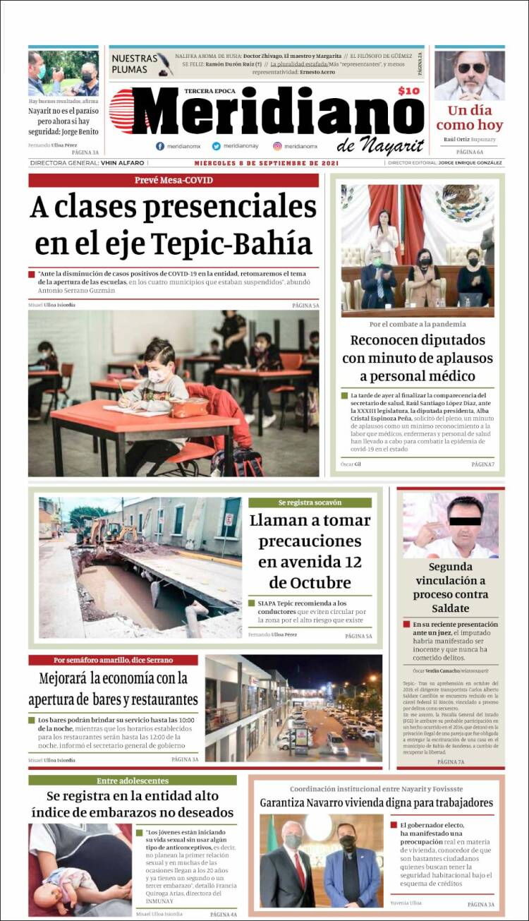 Portada de Meridiano (M&eacute;xico)