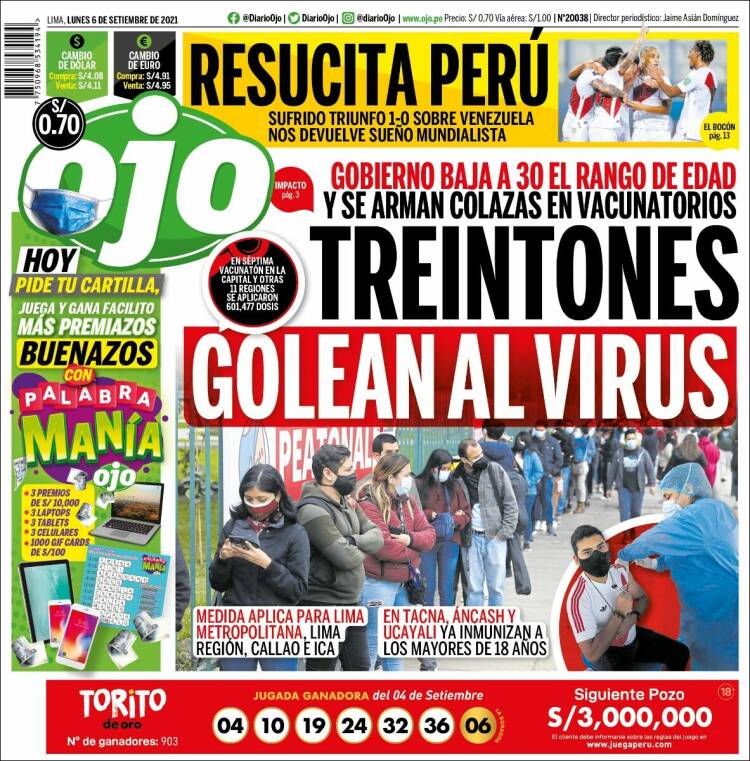 Portada de Ojo (Per&uacute;)