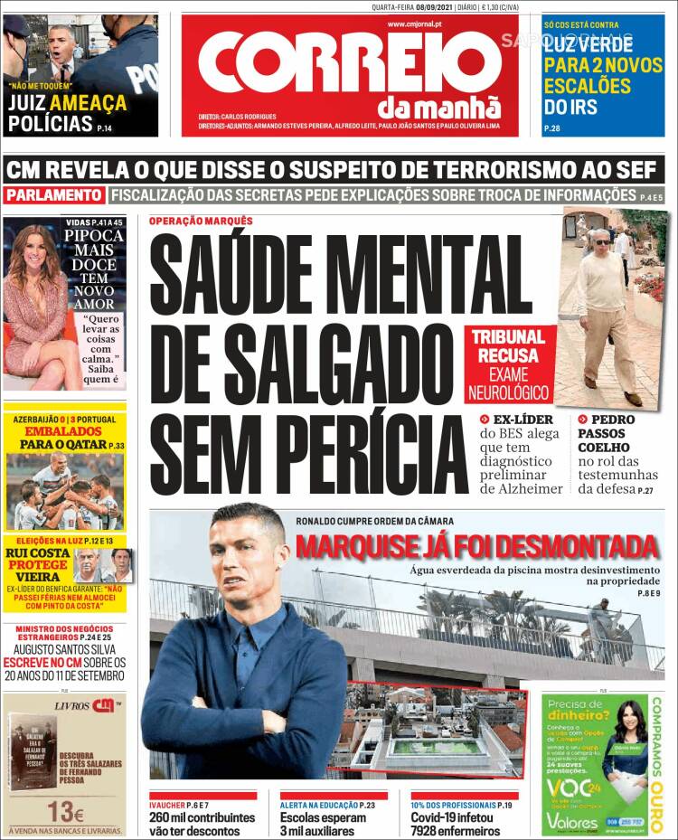Portada de Correio da Manhã (Portugal)