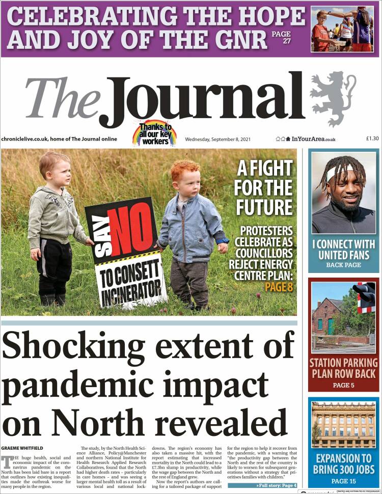 Portada de The Journal (Reino Unido)