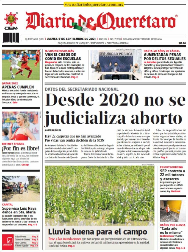 Portada de Diario de Querétaro (México)