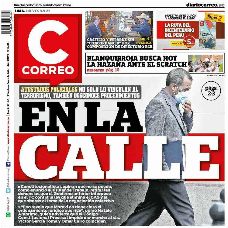 Portada de Diario Correo (Perú)