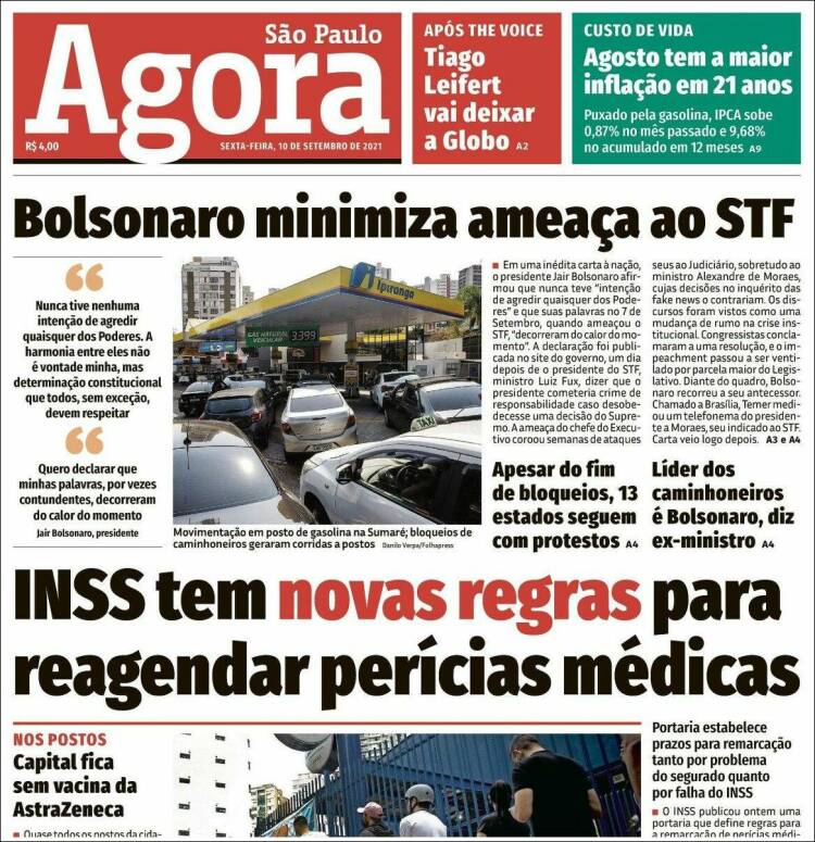 Portada de Jornal Agora (Brasil)