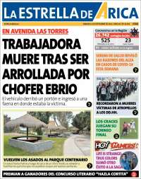 Portada de La Estrella de Arica (Chile)