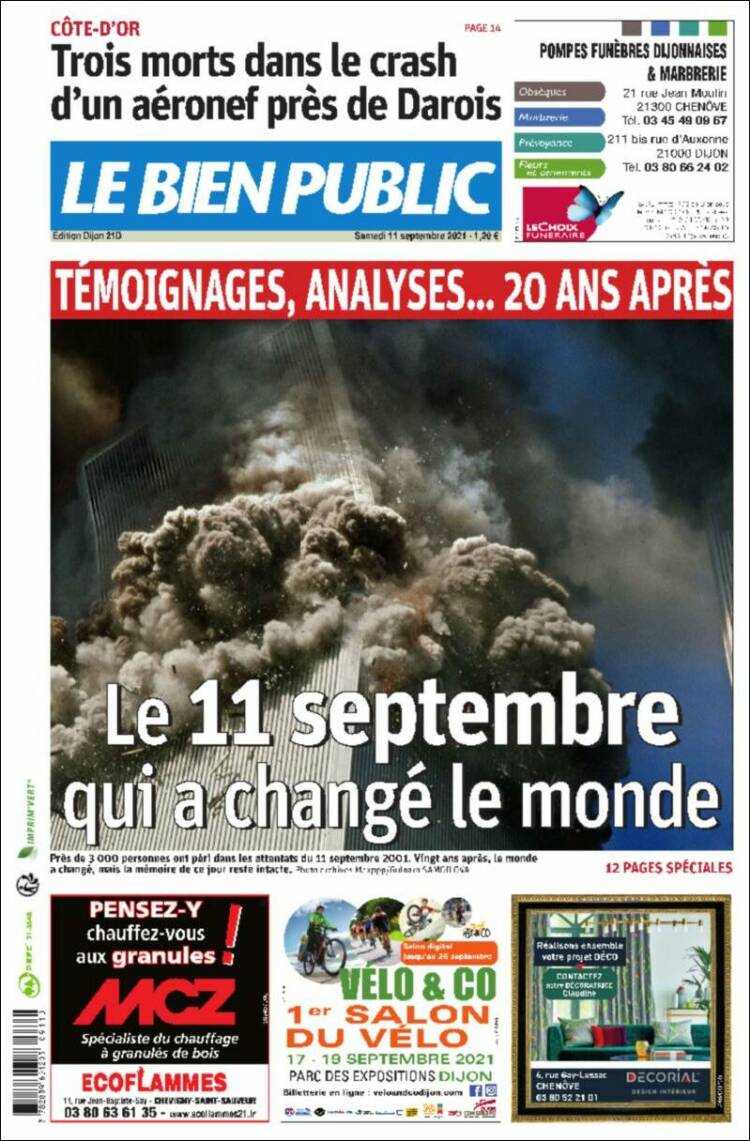 Portada de Le Bien Public (Francia)