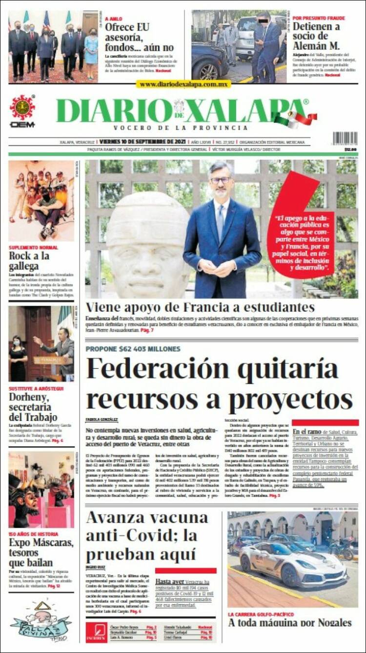 Portada de Diario de Xalapa (México)