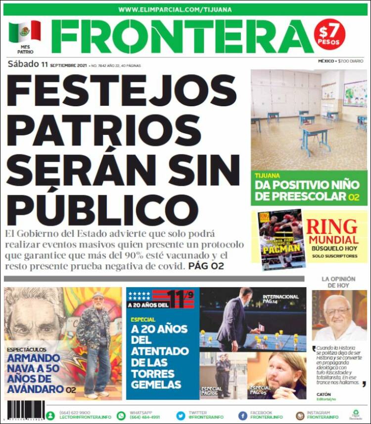 Portada de Frontera (México)