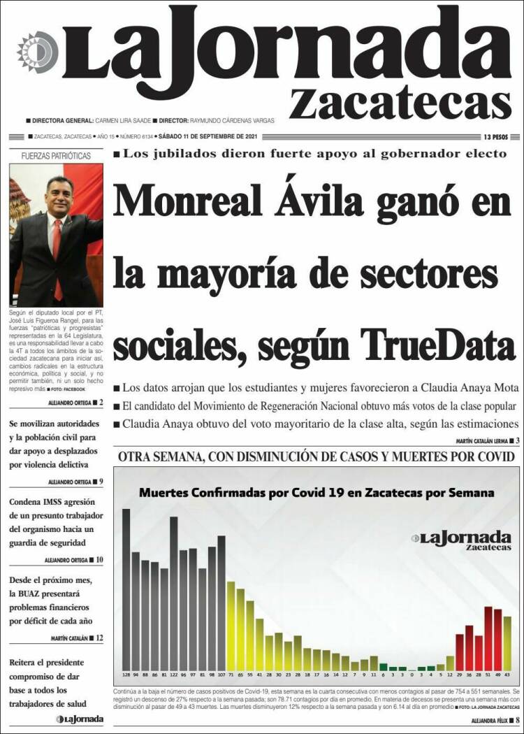 Portada de Jornada de Zacatecas (México)