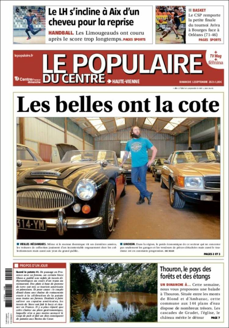 Portada de Le Populaire du Centre (Francia)