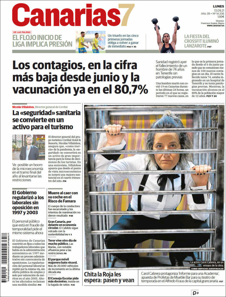 Portada de Canarias 7 (Espagne)