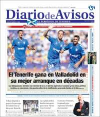 Portada de Diarios de Avisos (Espagne)