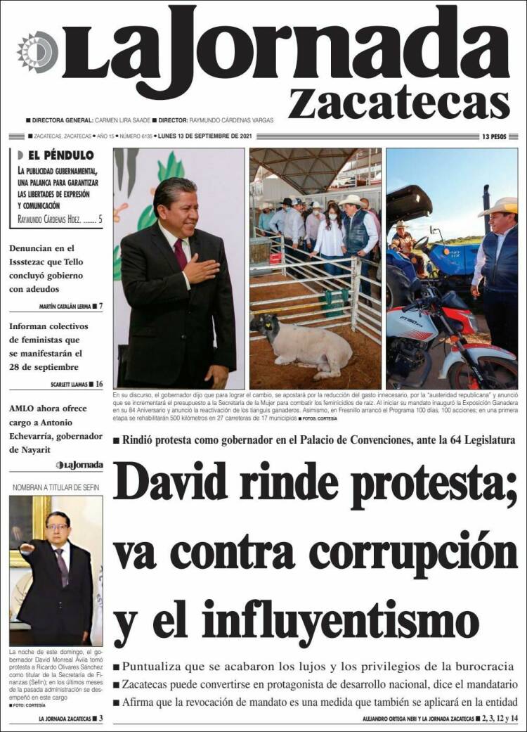 Portada de Jornada de Zacatecas (M&eacute;xico)