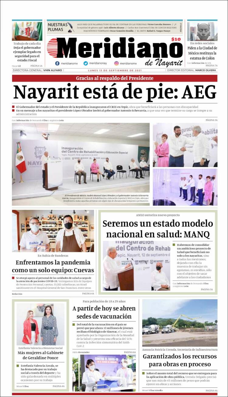 Portada de Meridiano (M&eacute;xico)