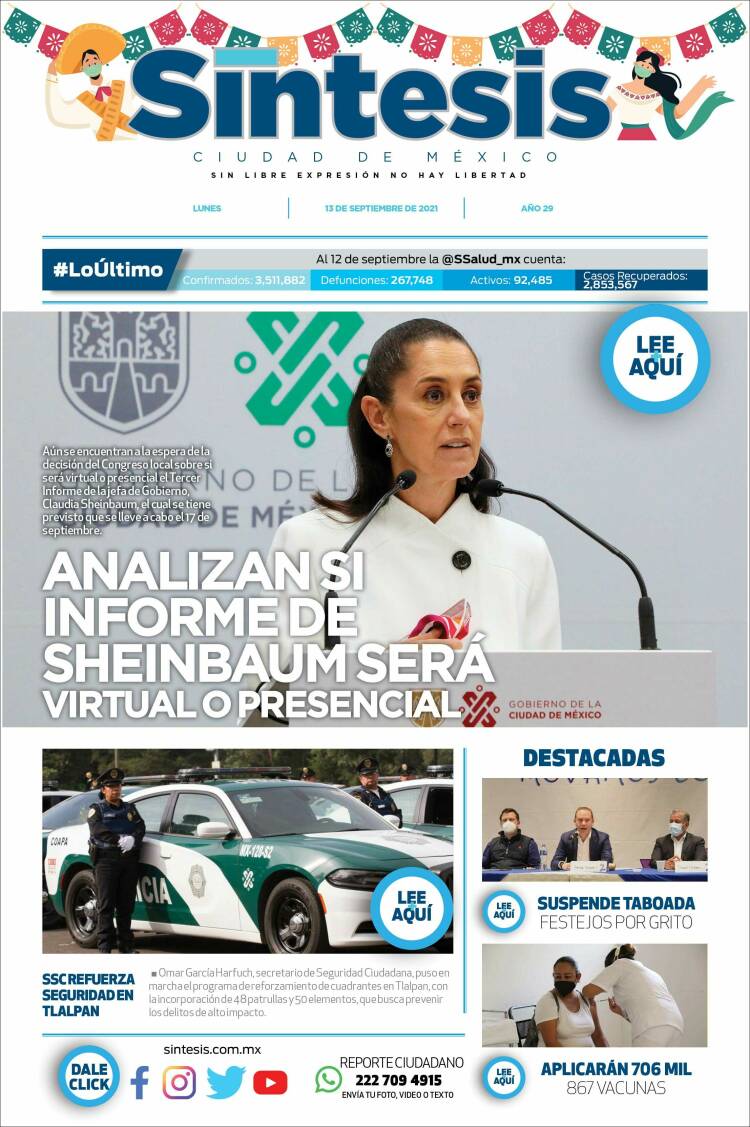 Portada de Síntesis Nacional (M&eacute;xico)
