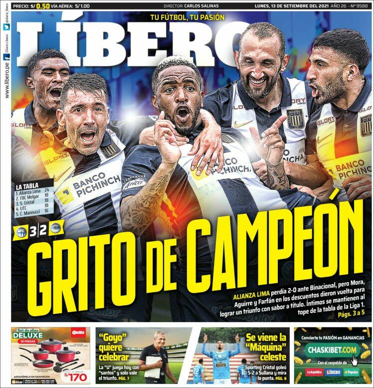 Portada de Líbero (Perú)