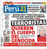 Portada de Perú 21 (Perú)