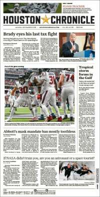 Portada de Houston Chronicle (USA)