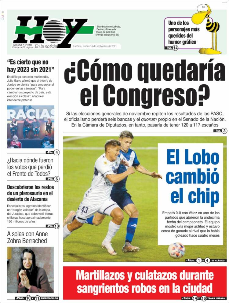 Portada de Diario Hoy (Argentina)