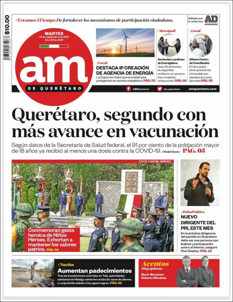 Portada de A.M. Querétaro (México)