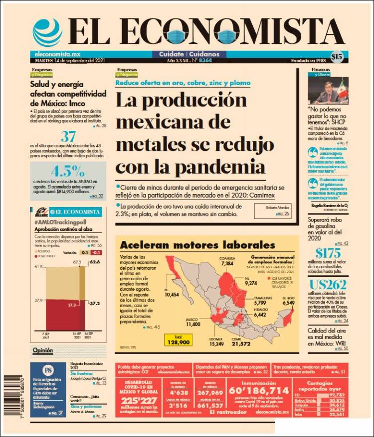 Portada de El Economista (México)