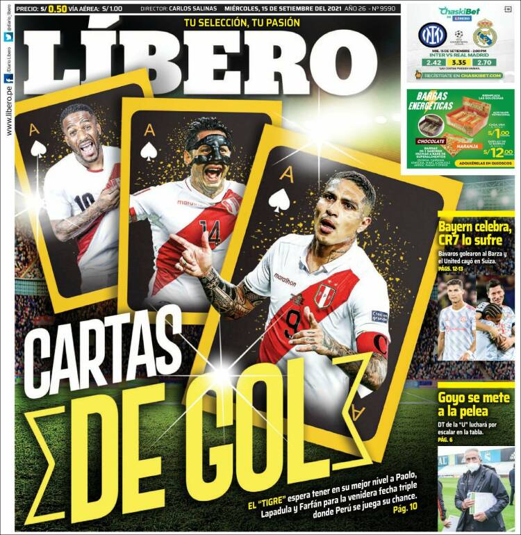 Portada de Líbero (Perú)