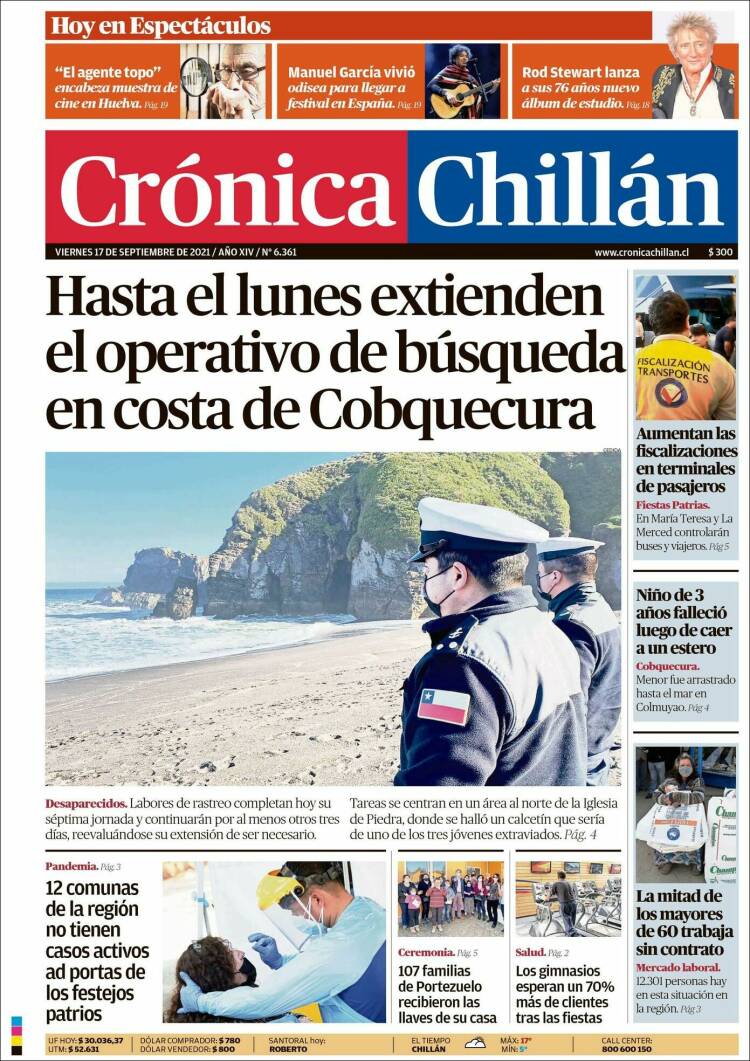 Portada de Crónica Chillán (Chile)