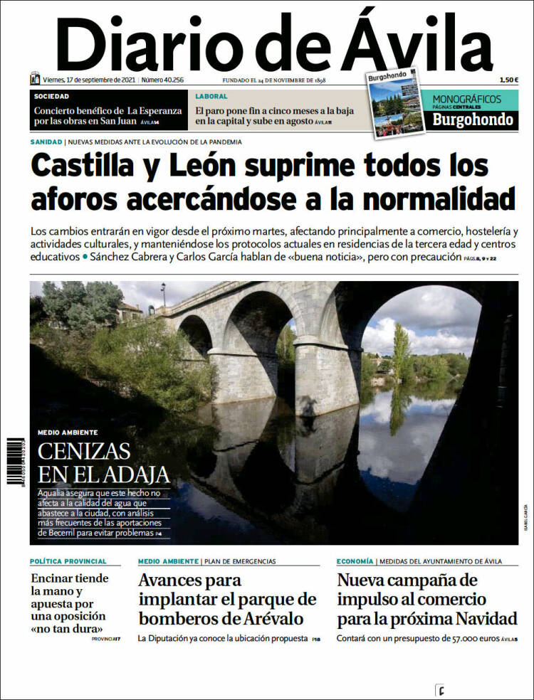 Portada de Diario de Ávila (España)