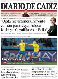 Portada de Diario de Cádiz (España)