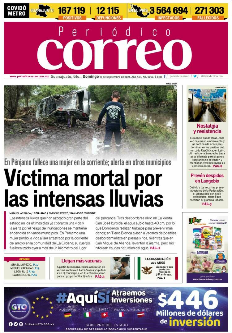 Portada de Correo - El diario del Estado de Guanajuato (México)