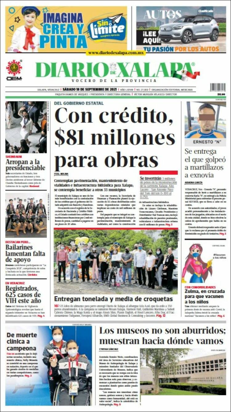 Portada de Diario de Xalapa (México)