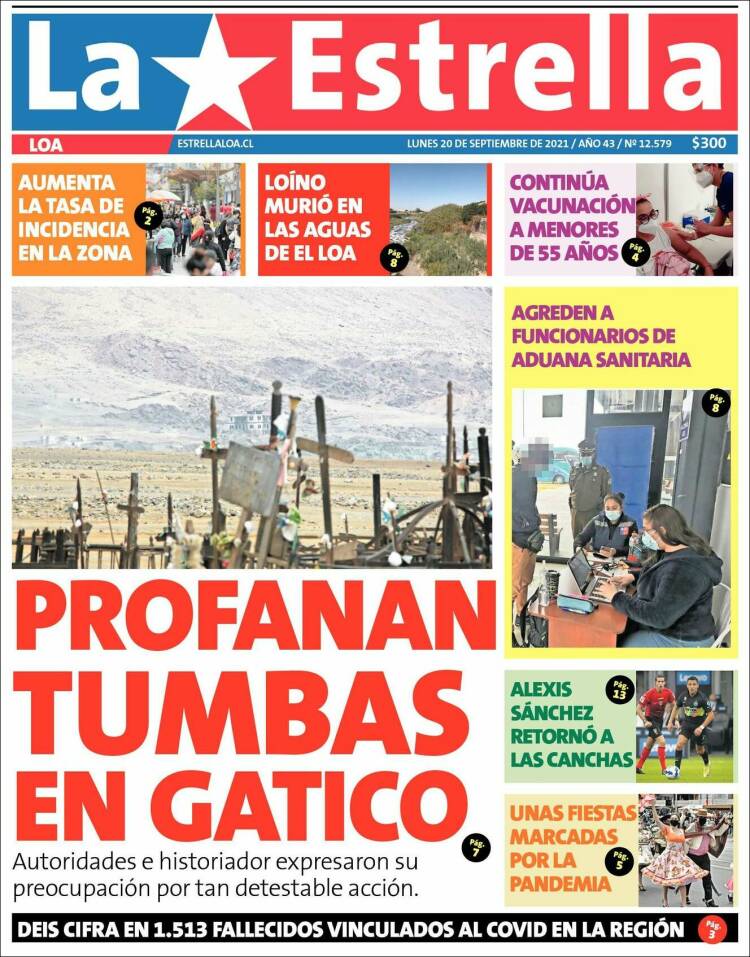 Portada de La Estrella de Loa (Chile)