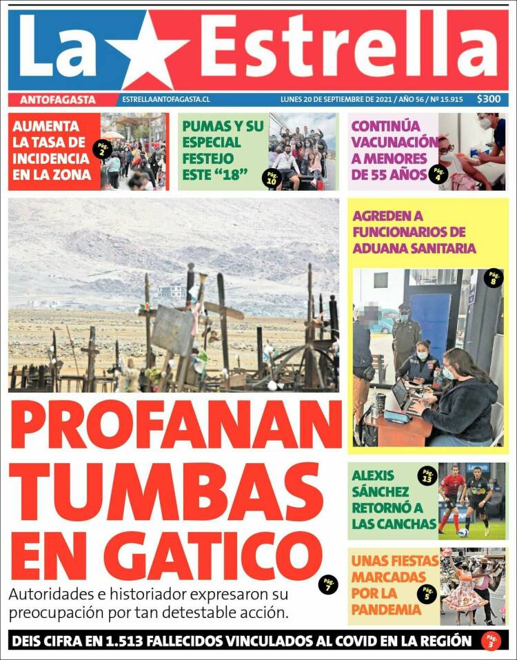 Portada de La Estrella del Norte (Chile)