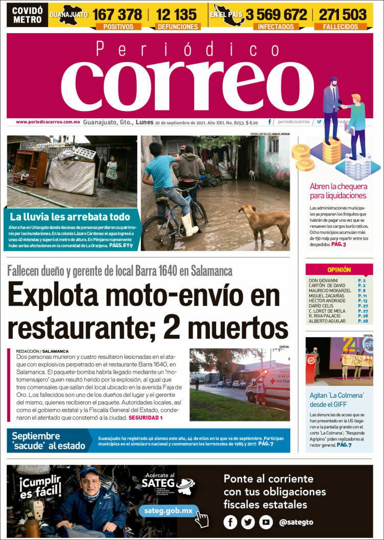 Portada de Correo - El diario del Estado de Guanajuato (México)