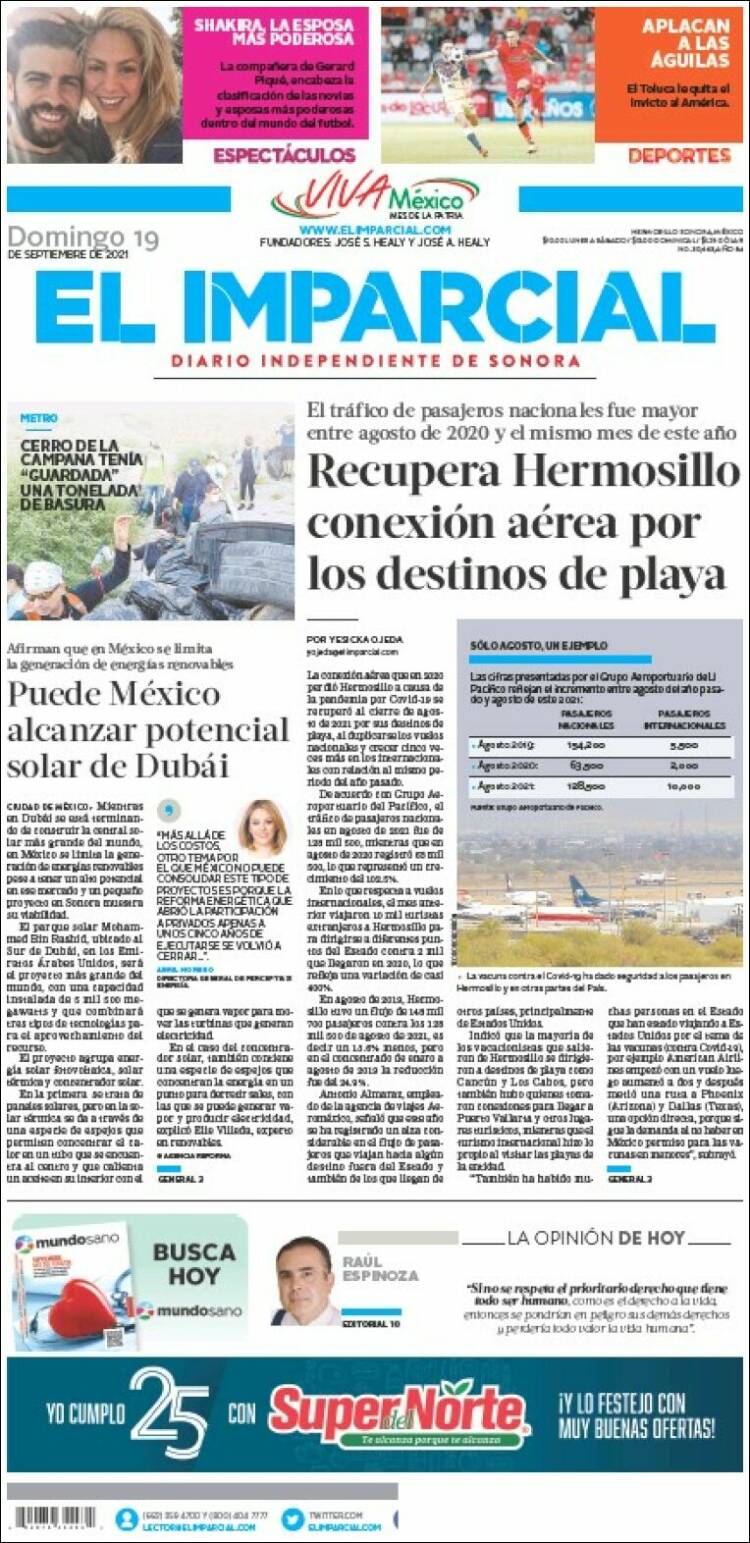 Portada de El Imparcial (México)