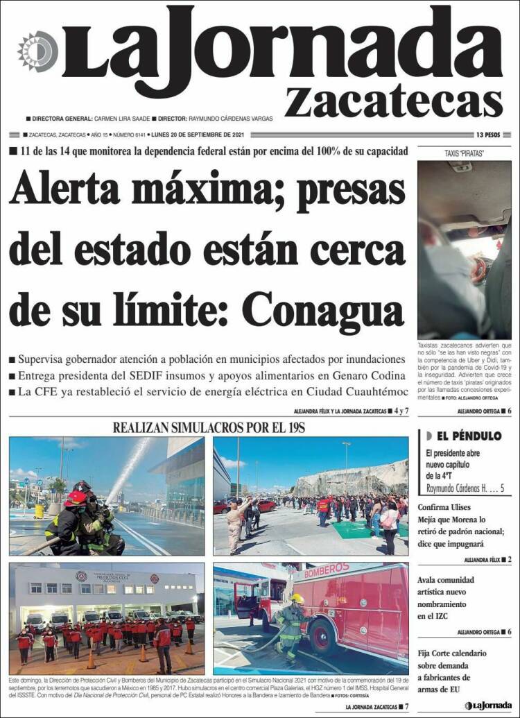 Portada de Jornada de Zacatecas (México)