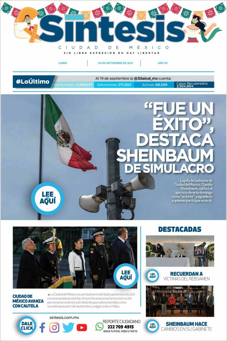 Portada de Síntesis Nacional (México)