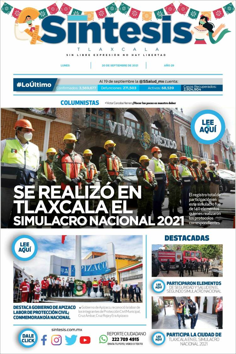 Portada de Síntesis de Tlaxcala (México)