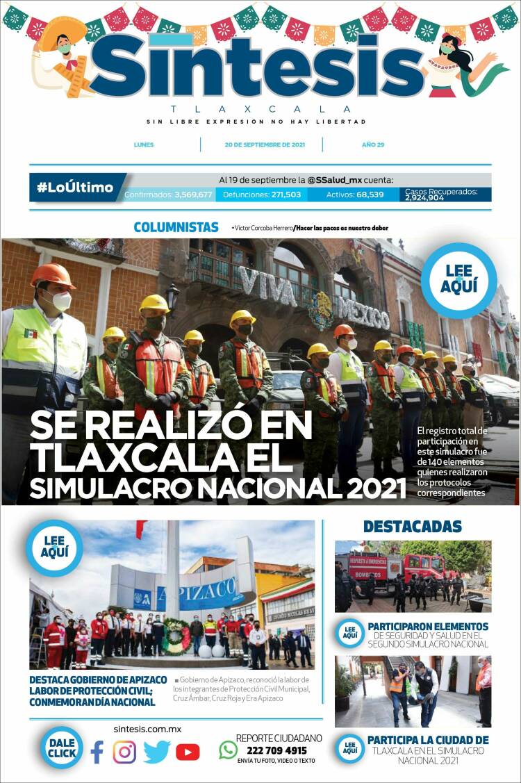 Portada de Síntesis de Tlaxcala (México)