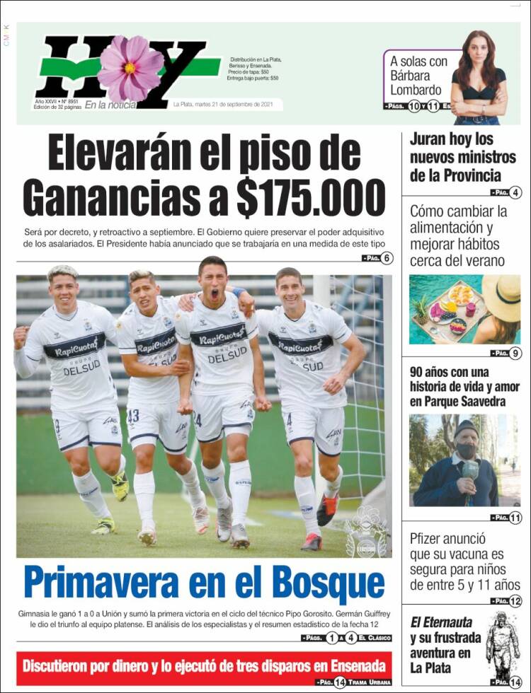 Portada de Diario Hoy (Argentina)