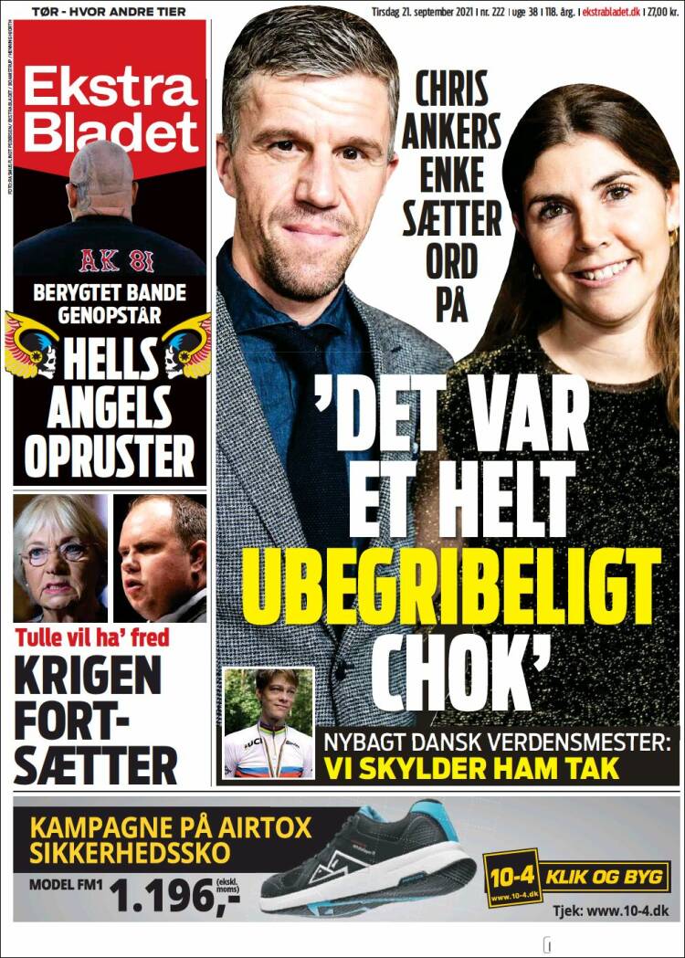 Portada de Ekstra Bladet (Dinamarca)