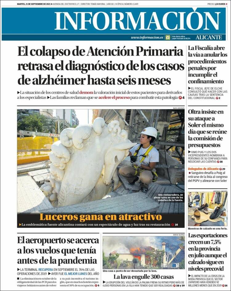 Portada de Diario Información (España)