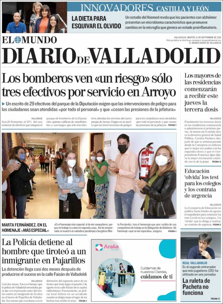 Portada de Diario de Valladolid (Spain)