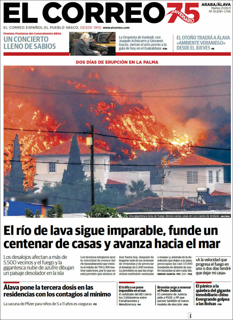 Portada de El Correo - Álava (Spain)