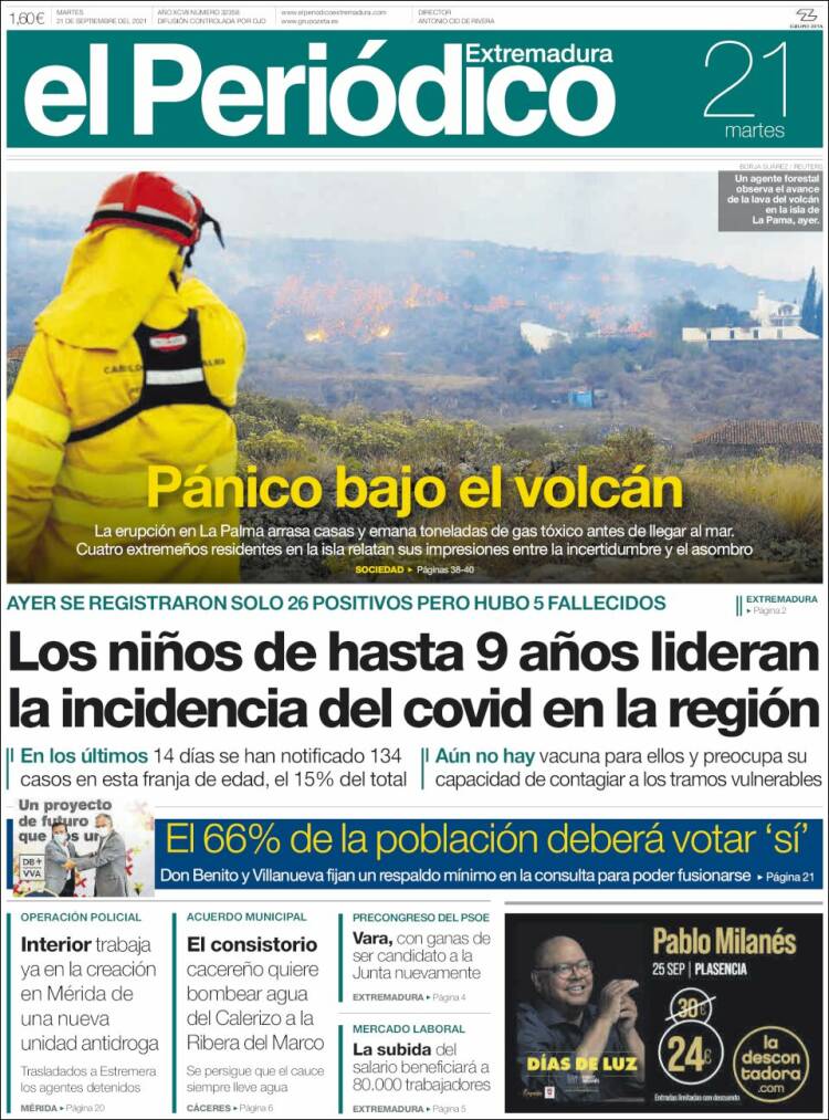 Portada de El Periódico de Extremadura (Spain)