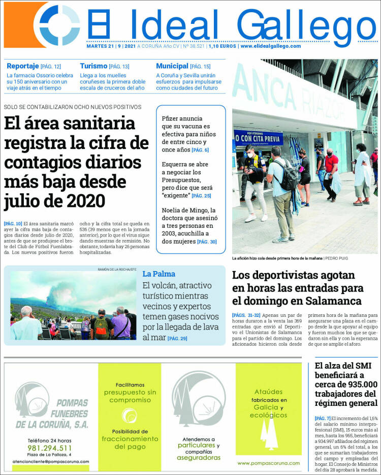 Portada de El Ideal Gallego (Spain)