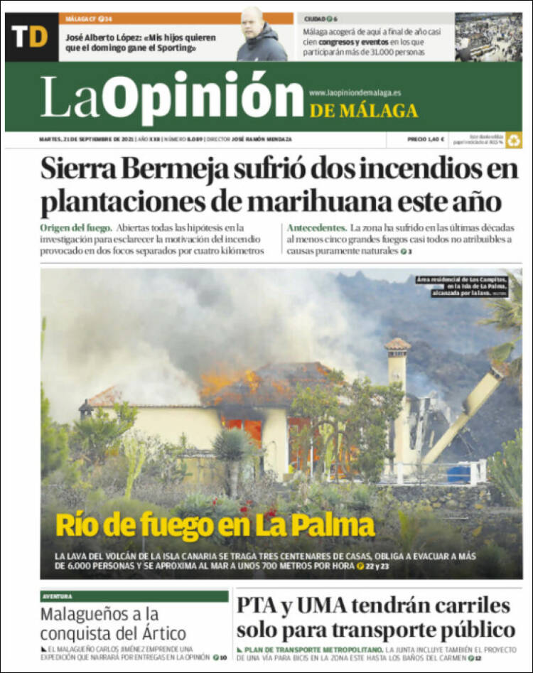 Portada de La Opinión de Málaga (Spain)