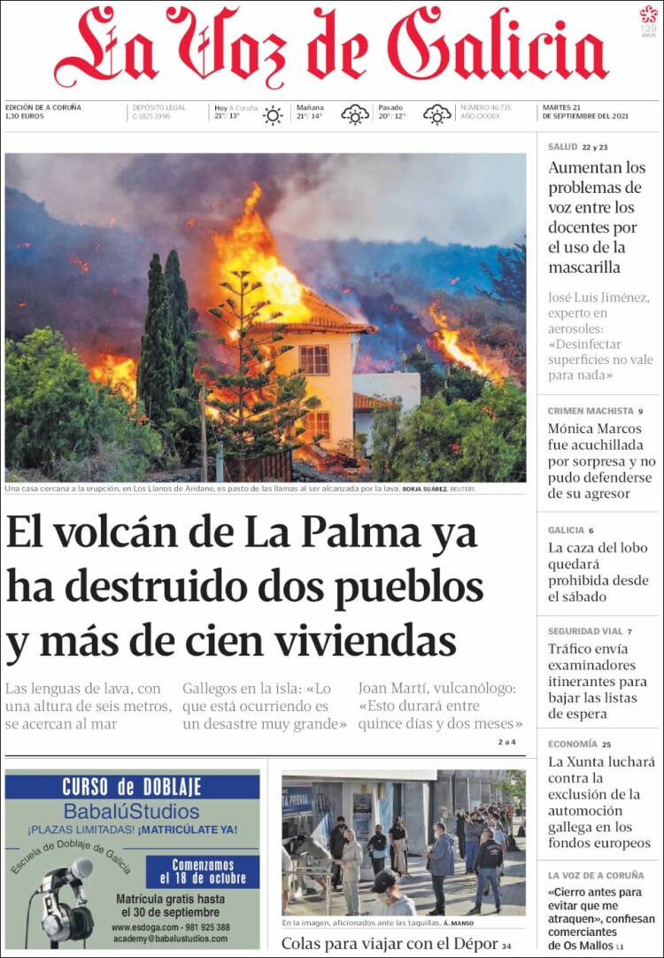 Portada de La Voz de Galicia (Spain)