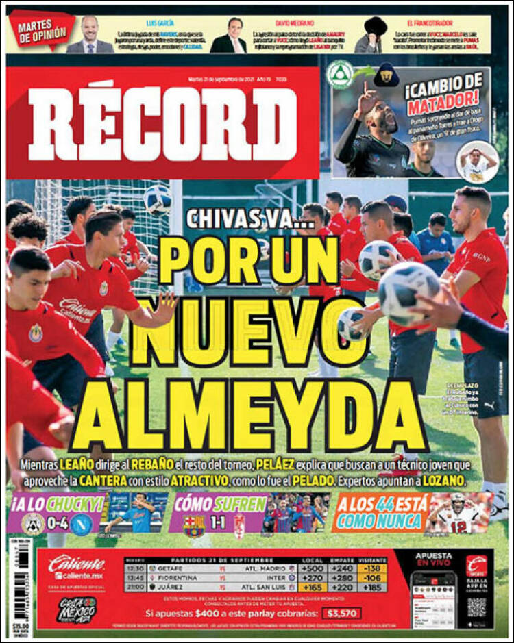 Portada de Record (Mexique)