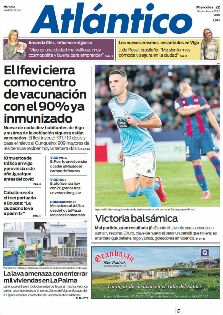 Portada de Atlántico Diario (España)